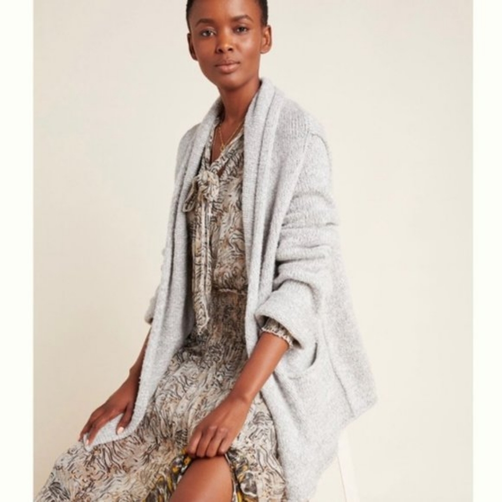 Big Cozy Anthropologie Slouchy Cardigan - Picture 2 of 7
